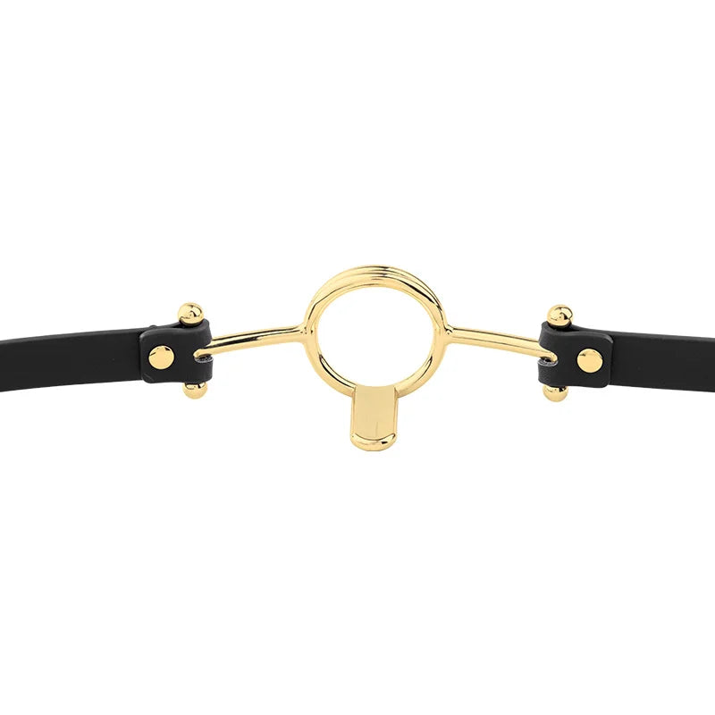 detailed view of tongue depressor mount and ring connection showing stable alignment hardware