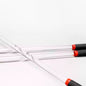 Transparent acrylic discipline cane full view on white background