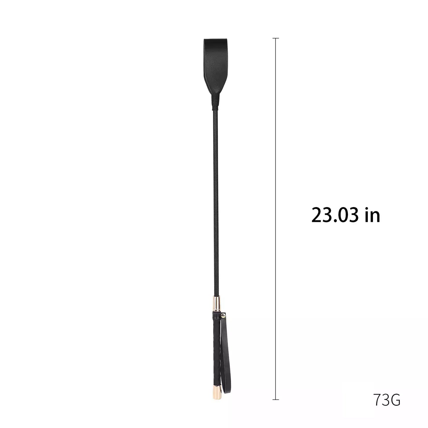 Vintage black riding crop of 23.03 in