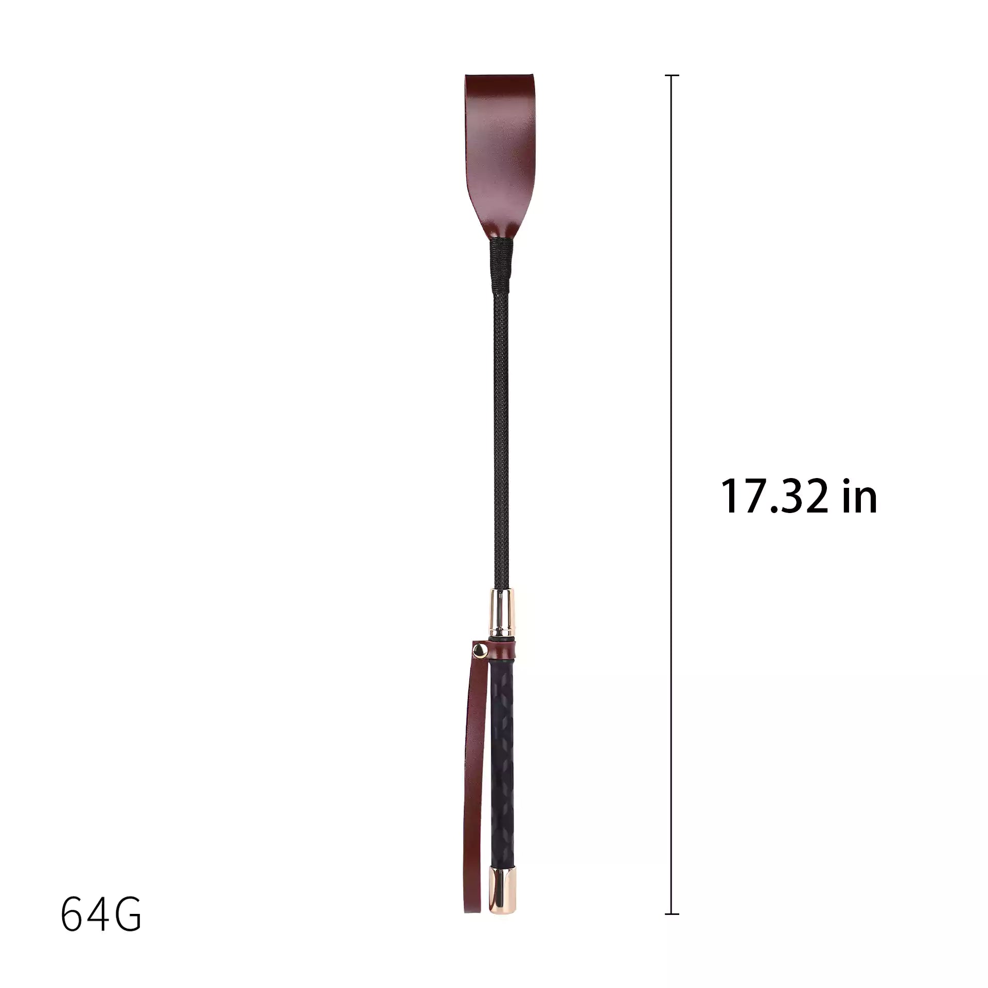 Vintage burgundy riding crop of 17.32 in