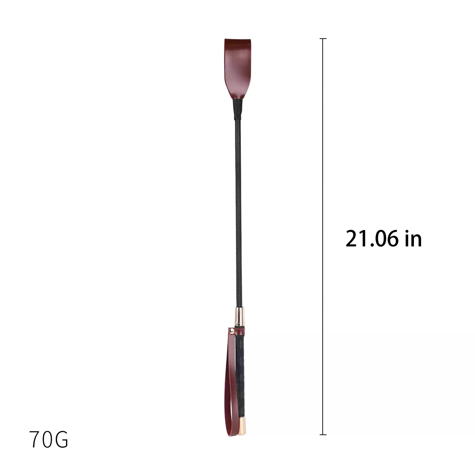 Vintage burgundy riding crop of 21.06 in