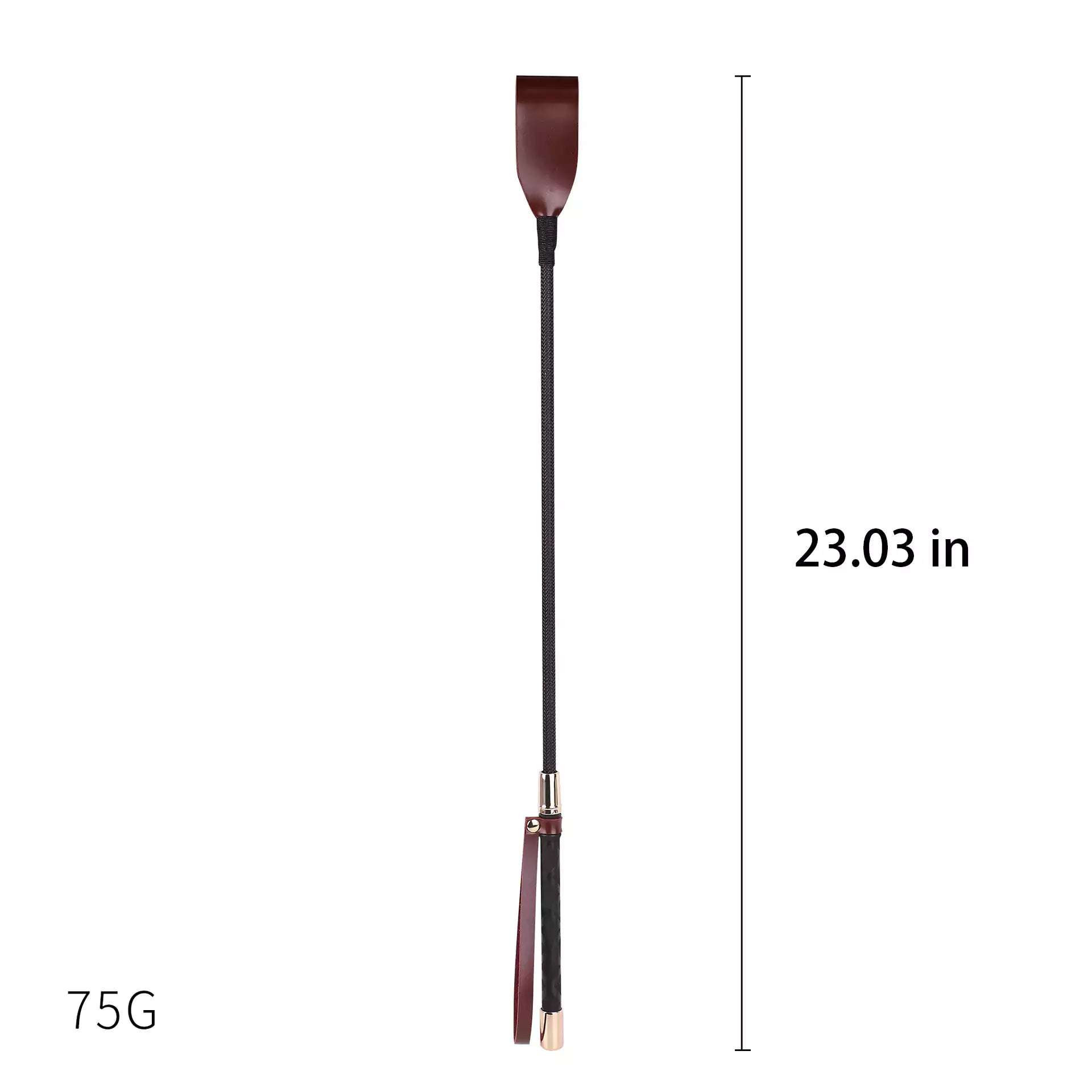 Vintage burgundy riding crop of 23.03 in