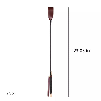 Vintage burgundy riding crop of 23.03 in