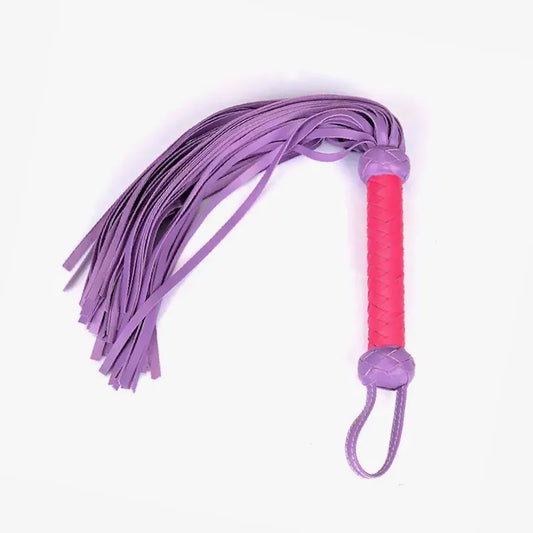 Pink & Purple Mini Leather BDSM Flogger