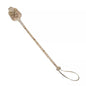 White-gold snakeskin leather riding crop on white background