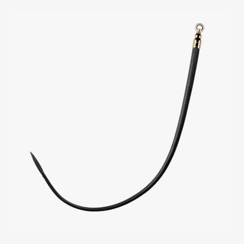 full view of willow-leaf long BDSM whip crafted from premium cowhide