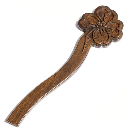 Ebony Clover Spanking Paddle — Solid Ebony, Clover Shape