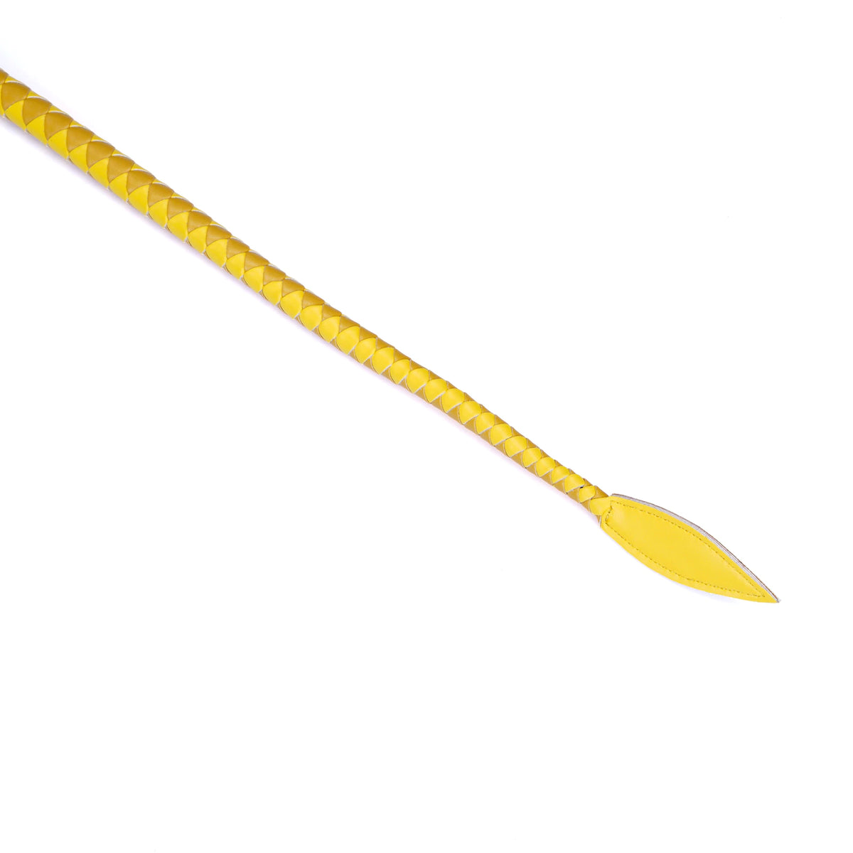 Yellow Faux Leather Leaf Whip