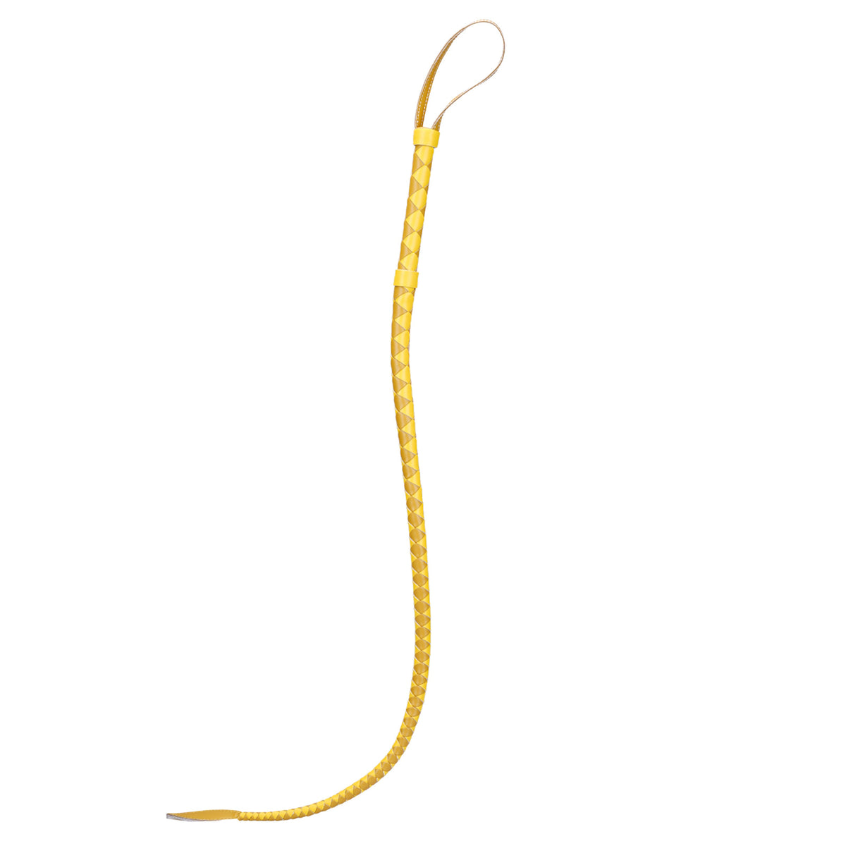Yellow Faux Leather Leaf Whip