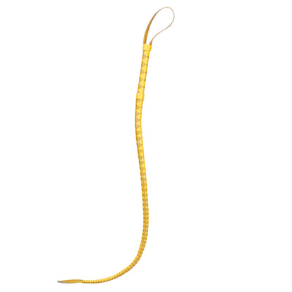 Yellow Faux Leather Leaf Whip