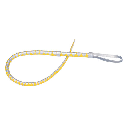 Yellow Faux Leather Leaf Whip
